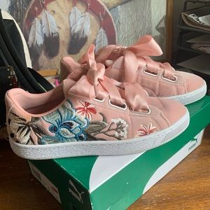 Puma satin ribbon sneakers